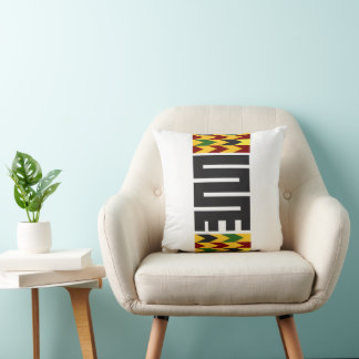 Adinkra Dekorativ kudde med Colorful Kente accent