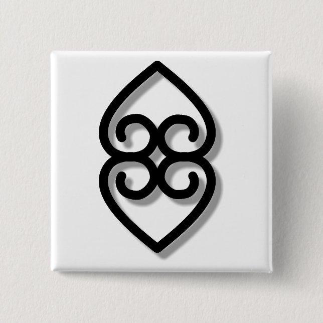 Adinkra - Earth-BW Knapp (Framsida)