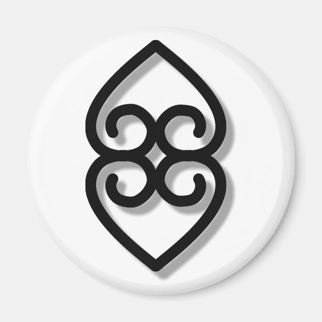 Adinkra - Earth-BW Magnet (Framsidan)