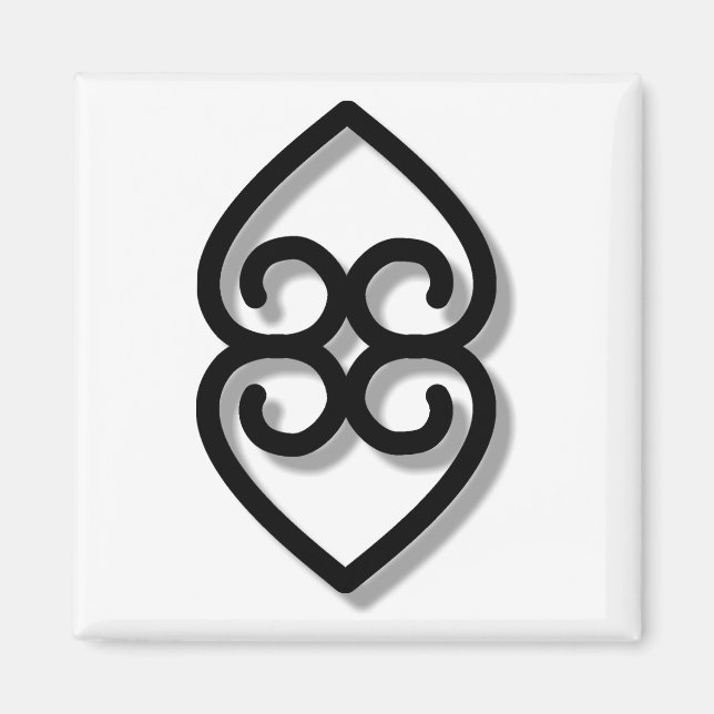 Adinkra - Earth-BW Magnet (Framsidan)