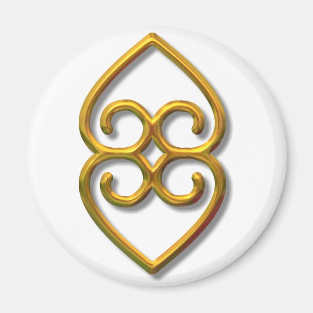 Adinkra-Earth-guld Magnet (Framsidan)
