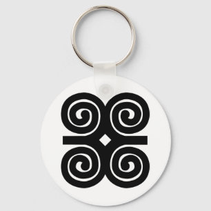 Adinkra för ödmjukhet för Dwennimmen styrka Nyckelring
