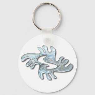 Adinkra-fred-exponeringsglas Nyckelring