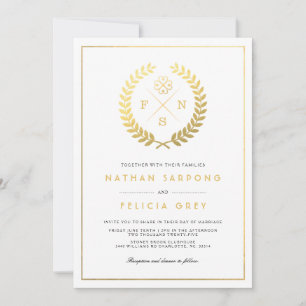 Adinkra God's Blating Symbol White Bröllop Inbjudningar