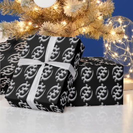 Adinkra Mönster Wrapping Papper Presentpapper
