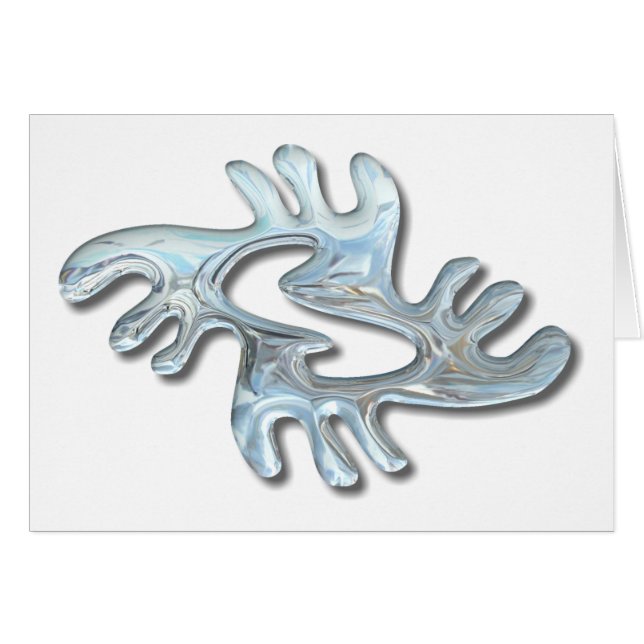 Adinkra-peace-glass Hälsningskort (Framsidan Horizontal)
