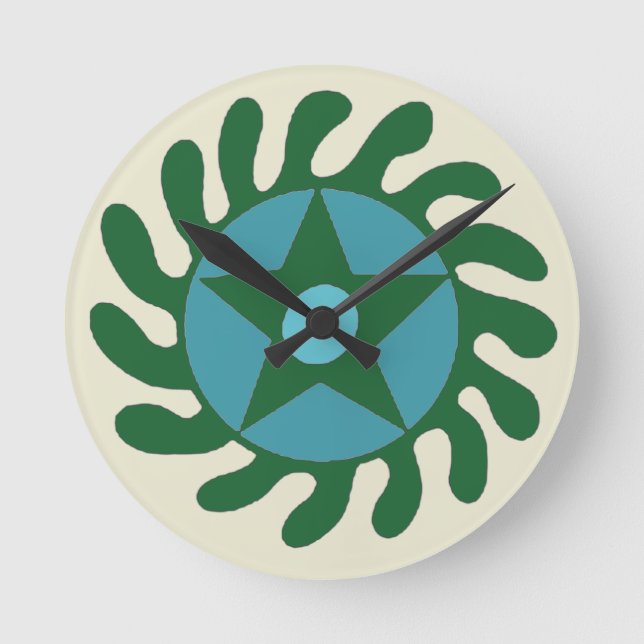 Adinkra Sesa Wo Suban - New Beginnings Rund Klocka (Framsida)