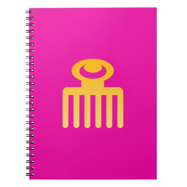 Adinkra Symbol (Beauty) Spiral-relaterad bärbar da Anteckningsbok (Framsidan)