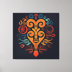 Adinkra Symbol Canvastryck