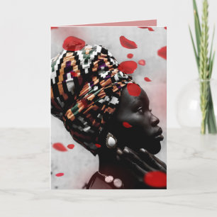 Adinkra-symbol för Kärlek med afyrocentriskt Valen Kort