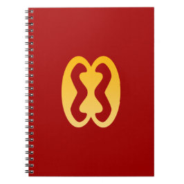 Adinkra Symbol (Human Relations) Spiral bärbar dat Anteckningsbok