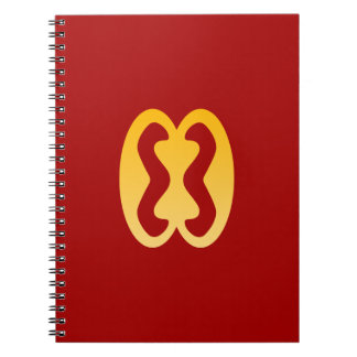 Adinkra Symbol (Human Relations) Spiral bärbar dat Anteckningsbok