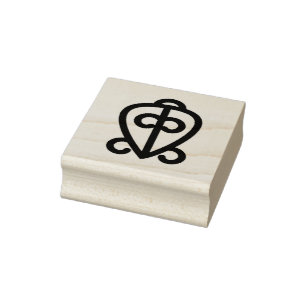 Adinkra Symbol (Kärlek kraft) Rubber Frimärke Stämpel