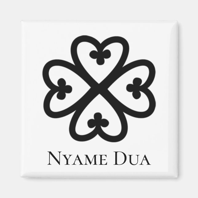 Adinkra Symbol NYAME DUA Power & Protection of God Magnet (Framsidan)