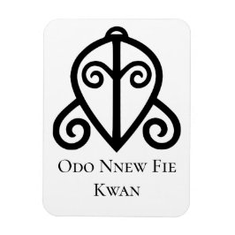 Adinkra Symbol ODO NNEW FIE KWAN Kärlek ... Magnet