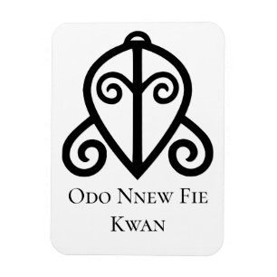 Adinkra Symbol ODO NNEW FIE KWAN Kärlek ... Magnet