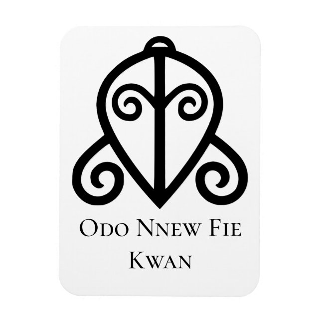 Adinkra Symbol ODO NNEW FIE KWAN Kärlek ... Magnet (Vertikal)