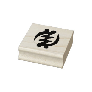 Adinkra Symbol Rubber Frimärke - utom Gud Stämpel