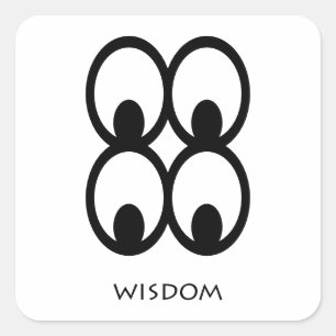 Adinkra Symbol Sticker ( Mate Masie ) Fyrkantigt Klistermärke