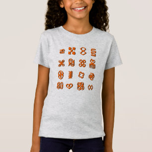 Adinkra-symboler från Väster Afrika T Shirt
