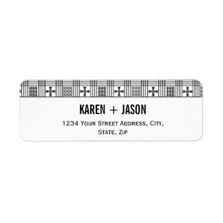 Adinkra Väster African Textilier Returadress Etikett