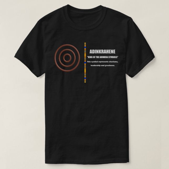 Adinkrahene Adinkra African Ghana symbols illustra T Shirt (Design framsida)