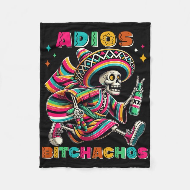 Adios Achos Funny Cinco De Mayo Drinking Men Woman Fleecefilt (Framsidan)