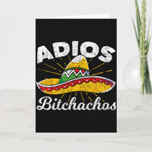 Adios Achos Sombrero Fiesta Mexiko Roligt Cinco De Kort