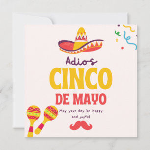 Adios Bitchachos Cinco De Mayo Julkort