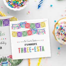 Adios Dos 3rd Birthday Three Esta Fiesta Party Pappersservett