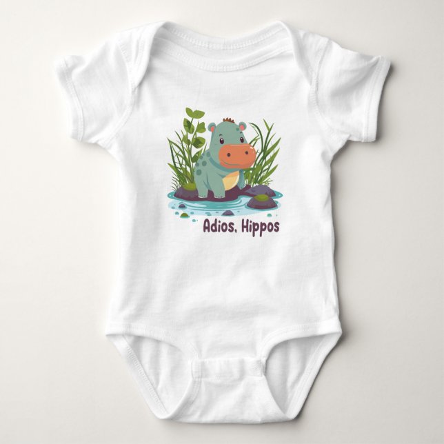 Adios, Hippos T Shirt (Framsida)