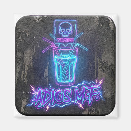 Adios MF Neon Party Shot Magnet