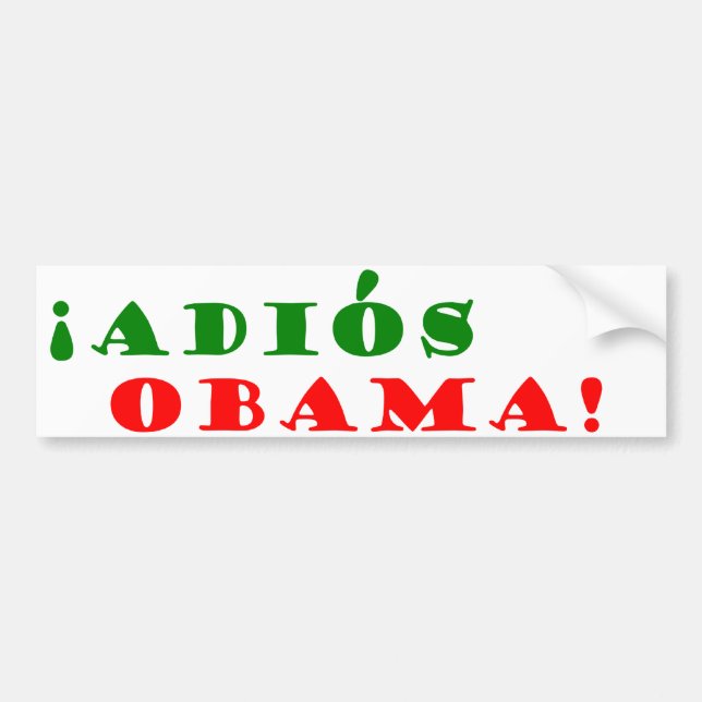! Adios Obama! Bildekal (Framsidan)