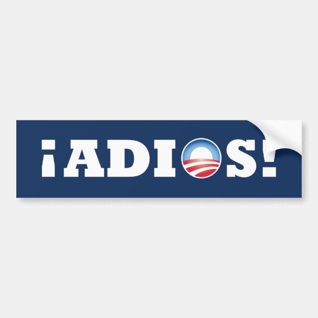 ¡ Adios Obama! Bildekal (Framsidan)