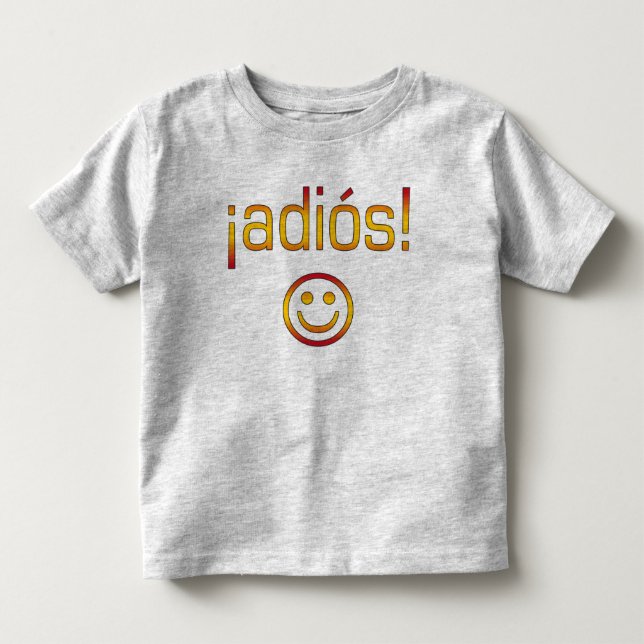 ¡ Adiós! Spanien flaggafärger Tee (Framsida)