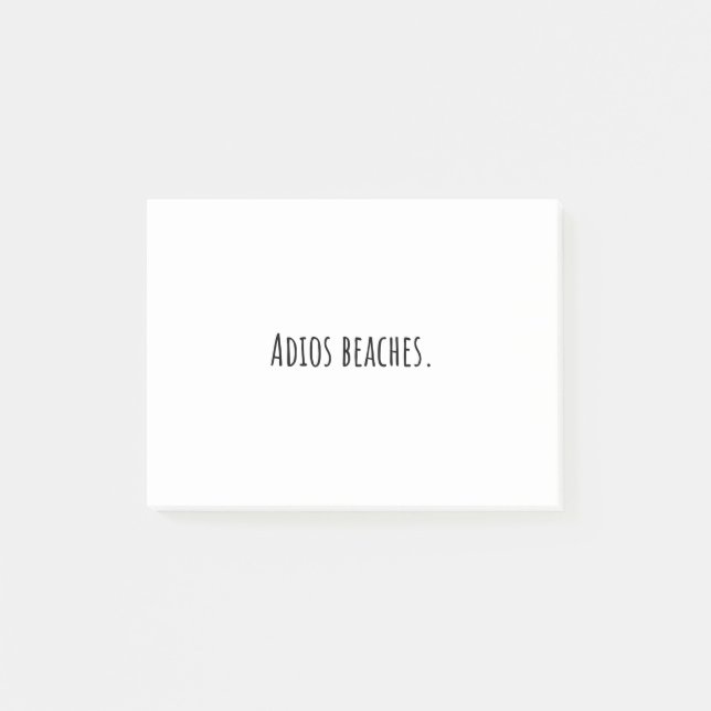 Adios stränder. post-it block (Framsida)