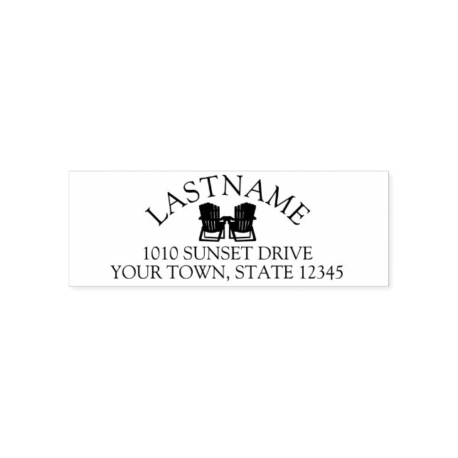 Adirondack Adress Självfärgande Stämpel (Design)