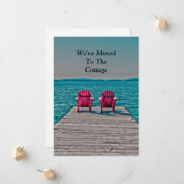 Adirondack Beach-stolar Ny adress Flytta i Teal Meddelande