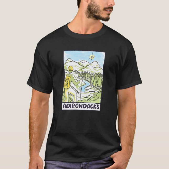 Adirondack-berget klättrar upp och höjer berget Ad T Shirt (Framsida)