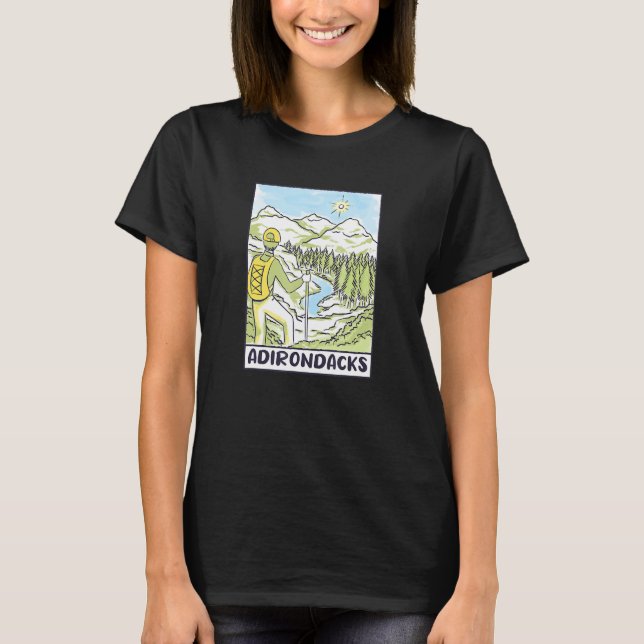Adirondack-berget klättrar upp och höjer berget Ad T Shirt (Framsida)