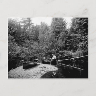 Adirondack Canoe Fishing Vykort