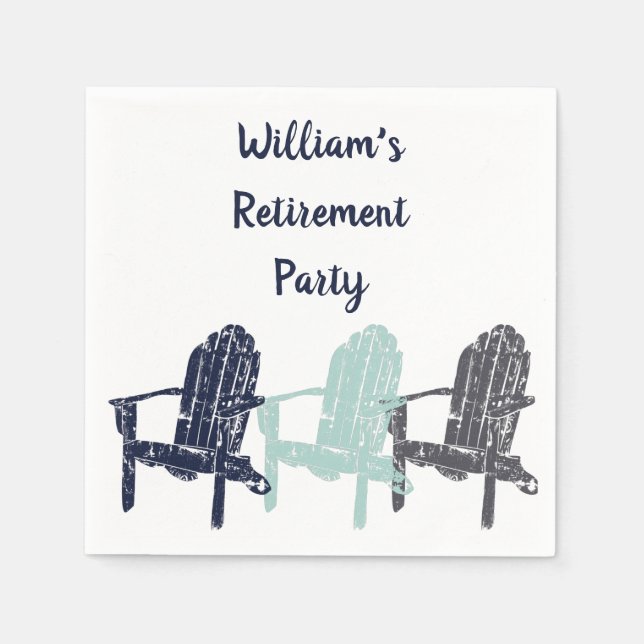 Adirondack Chairs Custom Message Party Pappersservett (Framsidan)