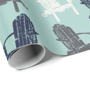 Adirondack Chairs marinblått, Aqua, Grått Patter Presentpapper