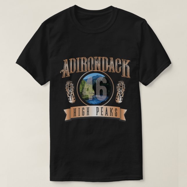 Adirondack High Peaks 46 Klubbar New York State Hi T Shirt (Design framsida)