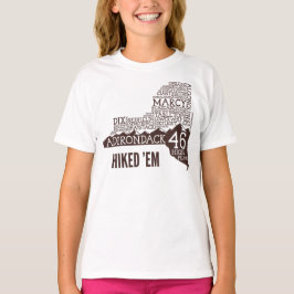 Adirondack High Peaks Hiked T-Shirt (brun Logotyp)
