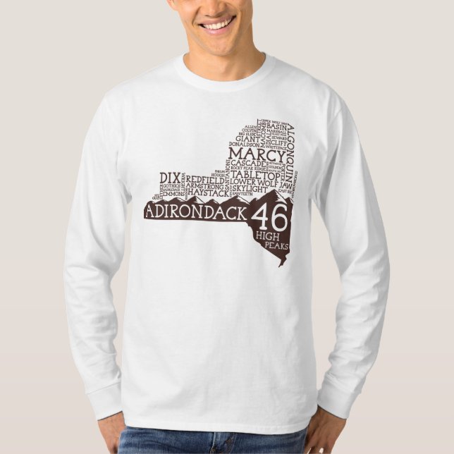 Adirondack High Peaks Långärmad T-Shirt (Brown) (Framsida)