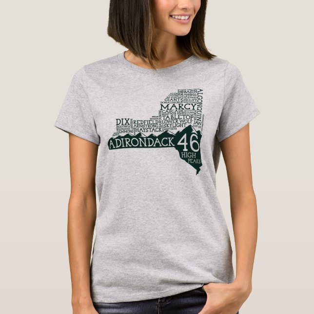 Adirondack High Peaks Women's T-Shirt (Framsida)