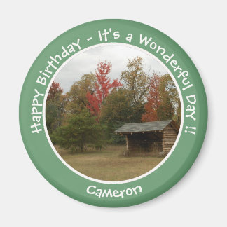 Adirondack Lean-to i Födelsedagsfester på hösten Magnet