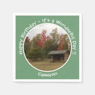 Adirondack Lean-to i Födelsedagsfester på hösten Pappersservett