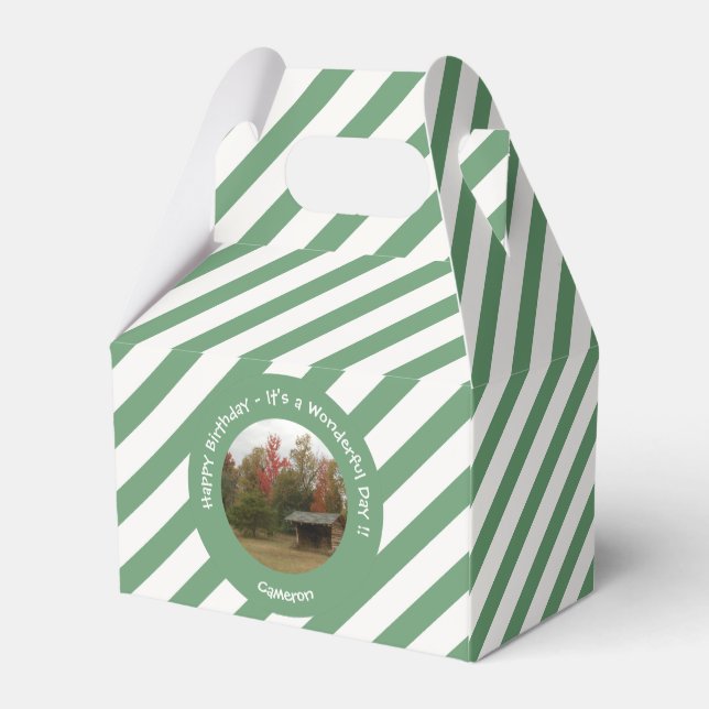 Adirondack Lean-to i Födelsedagsfester på hösten Presentaskar (Baksidan Sidan)